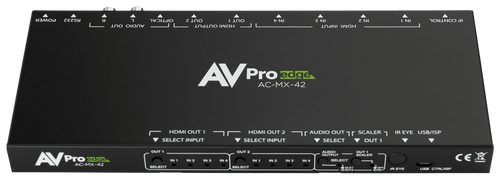 AVPro Edge 4x2 4K60 4:4:4 HDR HDMI Matrix & Auto Switch/AVR Bypass