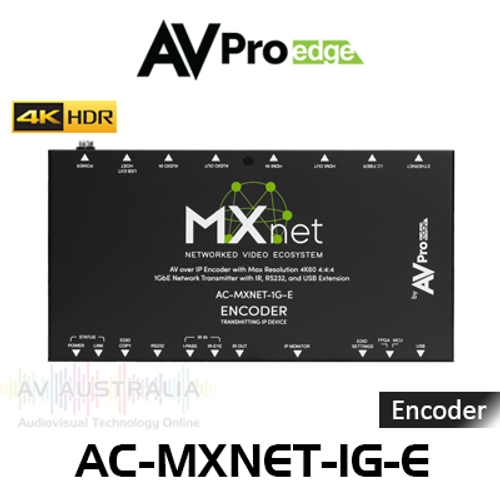 AVPro Edge MxNet 4K60 4:4:4 AV Over IP 1GbE Network Transmitter with IR, RS232 & USB