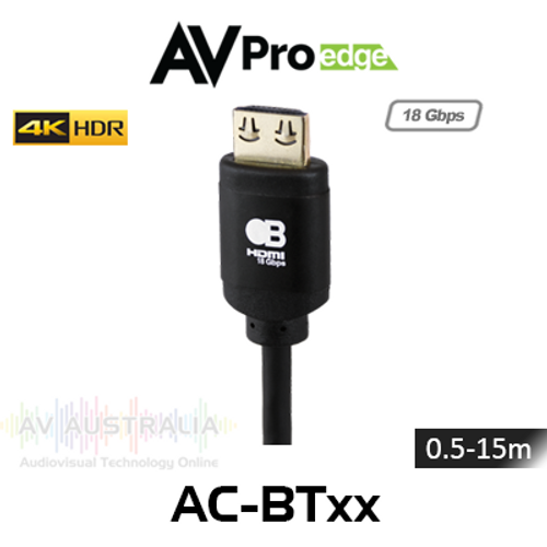 AVPro Edge Bullet Train 4K 18Gbps High Speed HDMI Cables (0.5-15m)