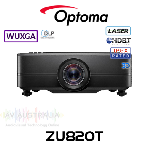 Optoma ZU820T WUXGA 8800 Lumens Ultra Bright IP5X HDBaseT Professional DLP Laser Projector