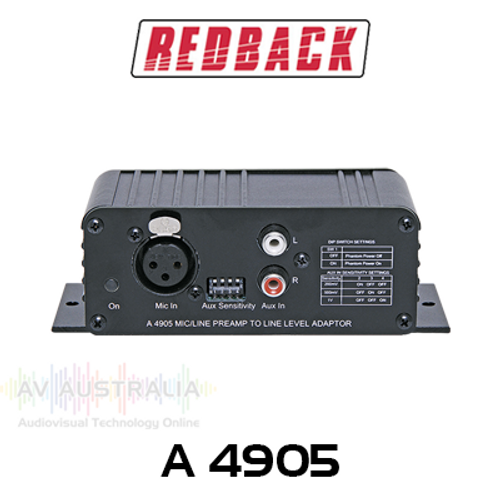 Redback Mic / Line Pre-Amplifier to Line Level Output