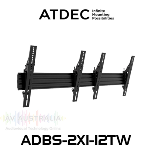 Atdec ADBS-2X1-12TW 2x1 VESA 400 Tilt Menu Board Wall Mount (50kg Max Per Screen)