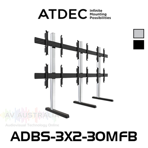 Atdec ADBS-3X2-30MFB VESA 400 3x2 Freestanding Floor Mount (50kg Max Per Screen)