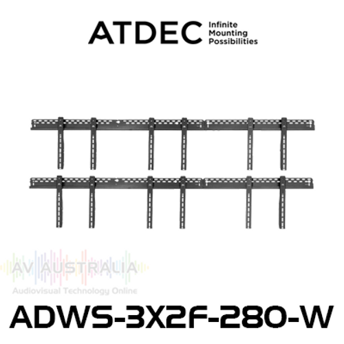 Atdec ADWS-3X2F-280-W 42"-50" Displays 3x2 Video Wall Mount