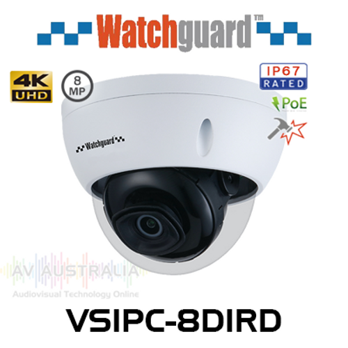 Watchguard Compact 8MP Fixed IP67 Vandal Mini Dome IP Camera