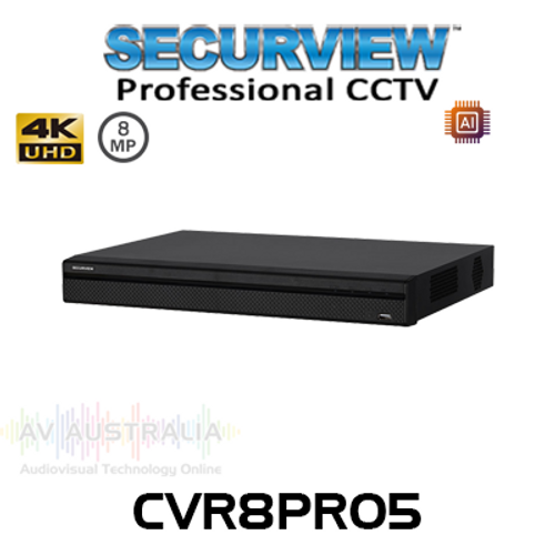 SecurView Professional 8-Ch 8MP HDCVI AI Digital Video Recorder