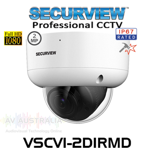 SecurView Professional 2MP 2.7-13.5mm Varifocal Outdoor Vandal HDCVI Dome Camera