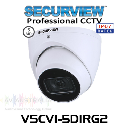 SecurView Professional 5MP 2.8mm Fixed Outdoor HDCVI Turret Camera