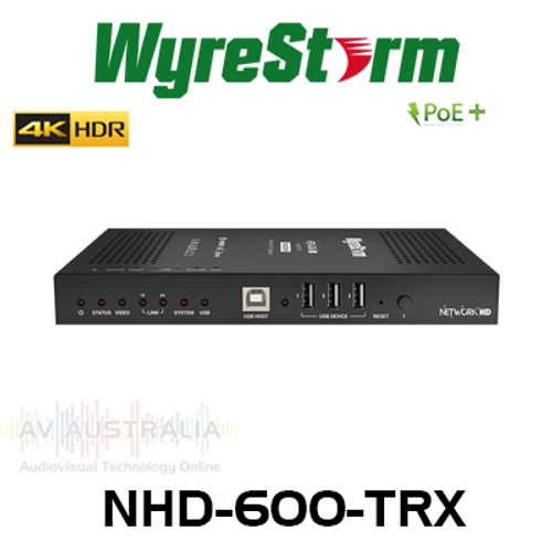 WyreStorm NetworkHD 600 4K60 4:4:4 HDR10 AV Over 10GbE Network SDVoE Transceiver