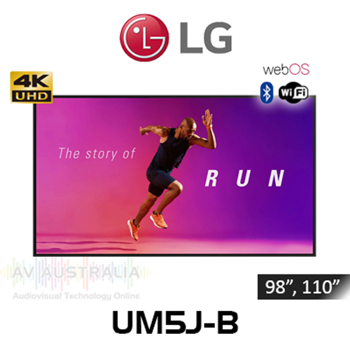 LG UM5J 4K 500 nits Slim Bezel 16/7 IPS WebOS Digital Signage (98", 110")