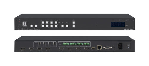 Kramer VS-44H2A 4x4 4K60 HDR HDMI Matrix Switcher with Audio De-Embedding