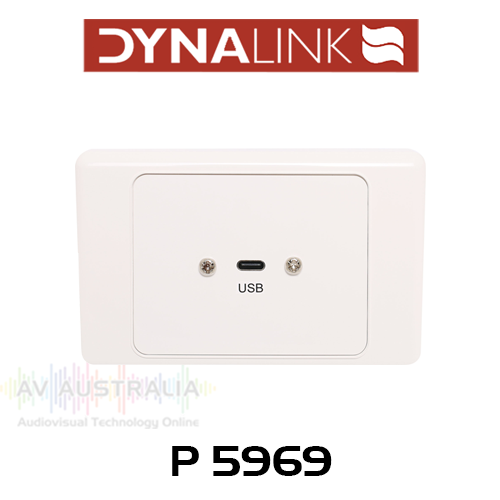 Dynalink USB-C Wallplate With Flyleads