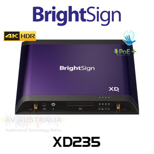 BrightSign XD235 Professional 4K Standard I/O Signage Player For Enterprise