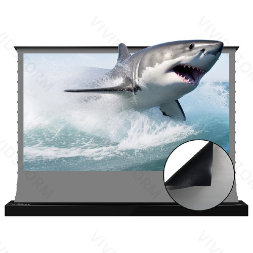 Vividstorm Titan Tab-Tension Floor Rising Motorised Projection Screens (160" - 200")