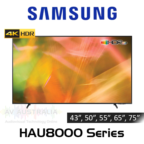 Samsung AU8000 4K HDR10+ Tizen Powered 10/7 Hospitality TVs (43" - 75")