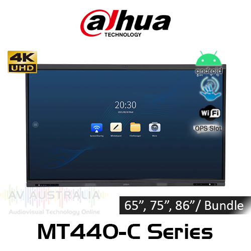 Dahua MT440-C Series 4K UHD 20-Point Android Interactive Whiteboard with 8MP Camera (65", 75" 86")