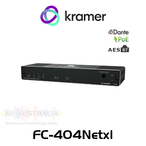Kramer FC-404Netxl 4x4 Audio & Dante Mixer