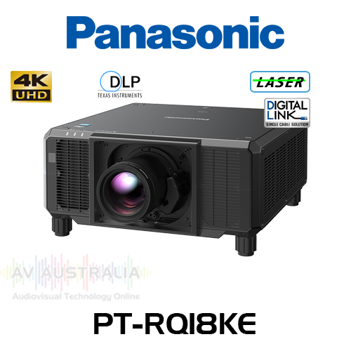 Panasonic PT-RQ18KE 4K 16,000 Lumen Digital Link 3-Chip DLP Laser Projector