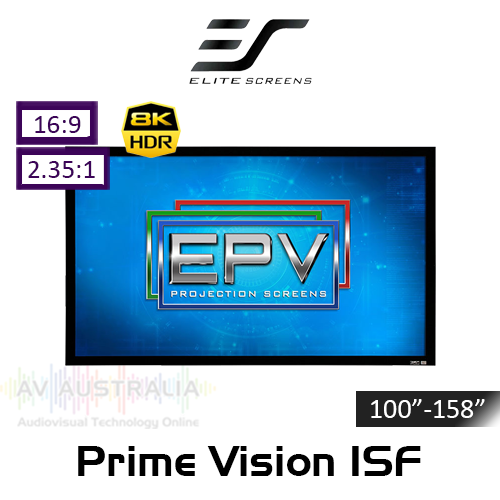 Elite Screens Prime Vision ISF ChromaWhite Fixed Frame Projection Screens (100-158")