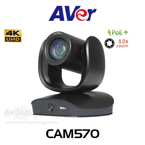 Aver CAM570 4K Dual Lens Audio Tracking PoE+ USB3.1 PTZ Conference Camera