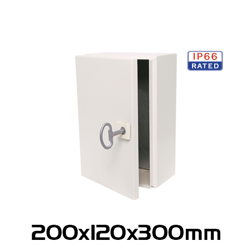 200x120x300mm IP66 Lockable Steel Utility Wall Cabinet