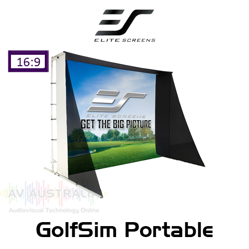 Elite Screens 128" GolfSim Portable ImpactWhite 350 Projection Screen