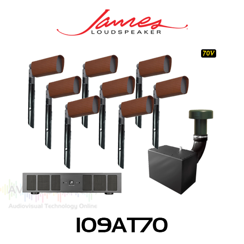 James Loudspeaker 109AT70 3" 70V Landscape Satellite Speaker Pack with 10" Subwoofer