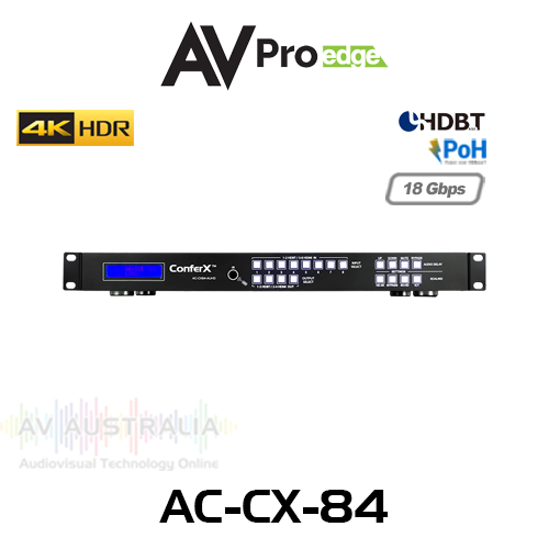 AVPro Edge ConferX 8x4 4K60 HDMI & HDBaseT Presentation Matrix Switcher With Quick Switch