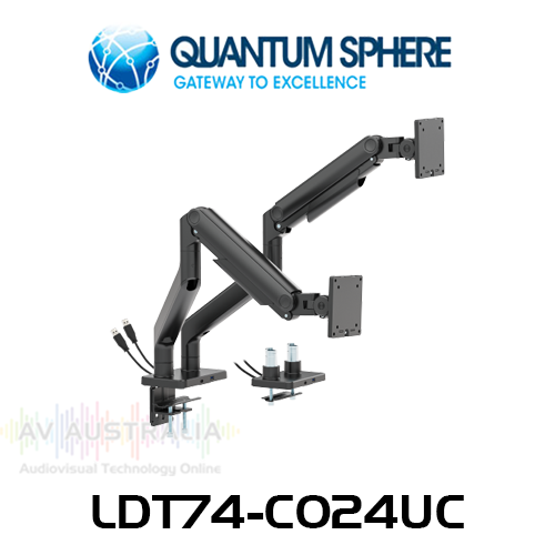 Quantum Sphere LDT74-C024UC 17"-45" Dual Monitor Spring Assisted Desk Mount