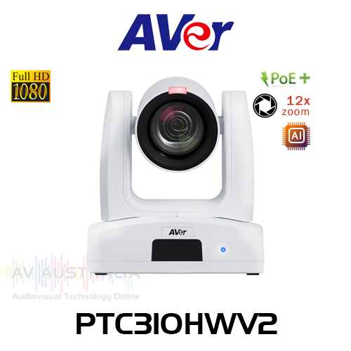 Aver PTC310HWV2 FHD 12x Optical AI Auto Tracking PoE+ PTZ Camera