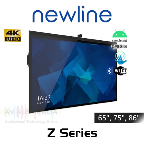 Newline Z Series 4K UHD Android 11 Interactive P-CAP Touch Displays (65", 75", 86")