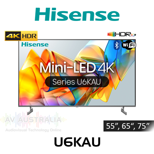 Hisense U6KAU 4K Mini-LED Smart TVs  (55", 65", 75")