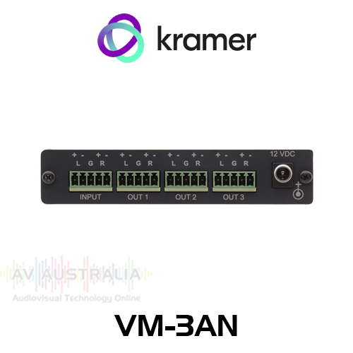 Kramer VM-3AN 1:3 Balanced Stereo Audio Distribution Amplifier