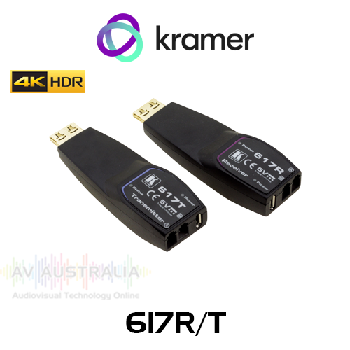 Kramer 617R/T 4K HDR HDMI over MM Fiber Transmitter & Receiver Kit (up to 200m)