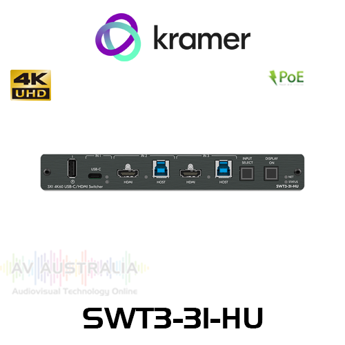 Kramer SWT3-31-HU 3x1 4K60 USB-C / HDMI Switcher