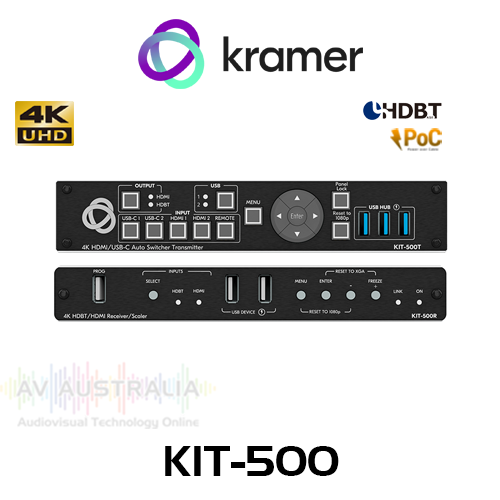 Kramer KIT-500 5x2 4K60 USB-C / HDMI HDBaseT Extender & Scaler Matrix Kit