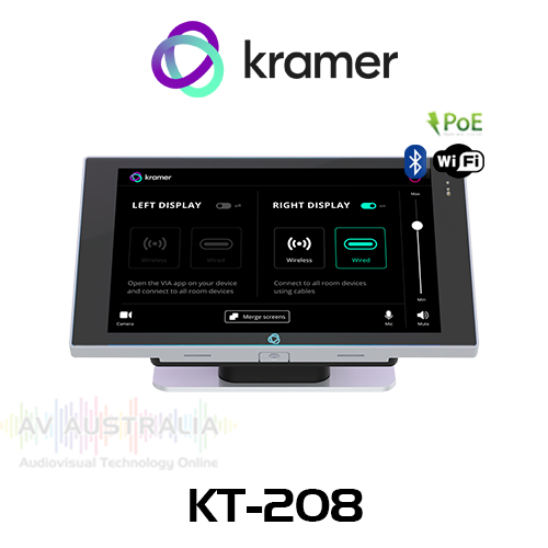 Kramer KT-208 8" Wall & Table Mount PoE Touch Panel