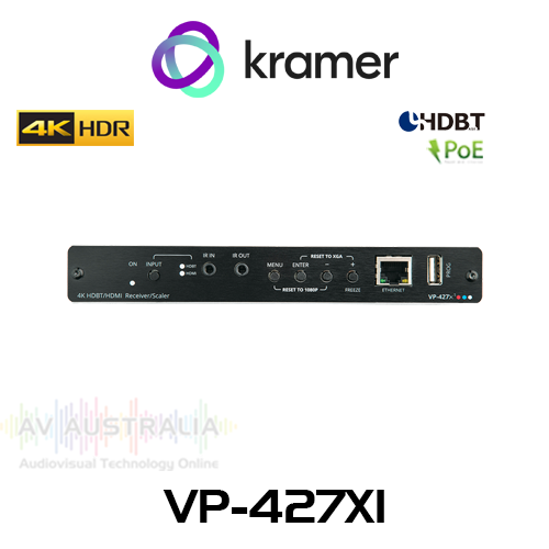 Kramer VP-427X1 4K HDR HDMI Over HDBaseT PoE Receiver / Scaler (up to 180m)