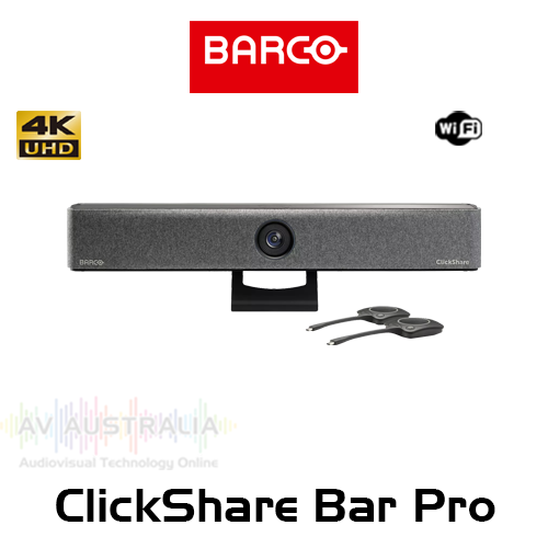 Barco ClickShare Bar Pro 4K Premium All-In-One Wireless Conferencing Video Bar