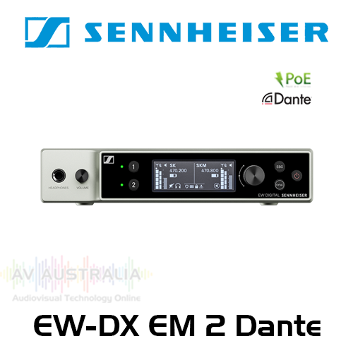 Sennheiser EW-DX EM 2 Dante Dual Channel Digital Rackmount Receiver