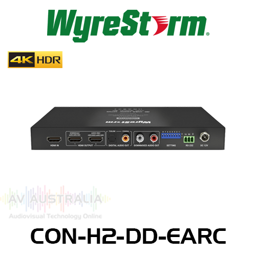 WyreStorm 4K60 4:4:4 In-Line HDMI Scaler with DSP Controlled Audio Breakout