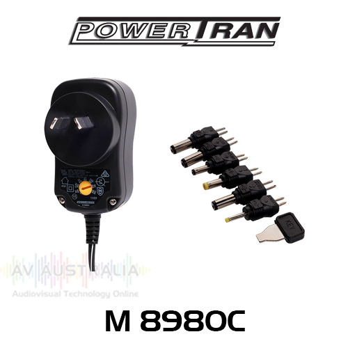 PowerTran 3-12V DC 2A Max Appliance Power Supply Adapter