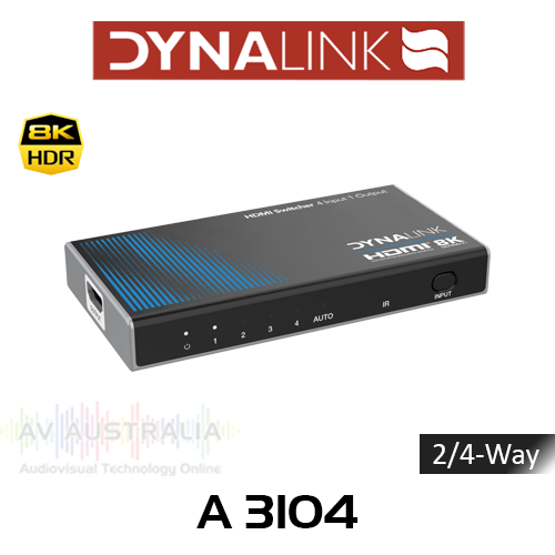 Dynalink 2/4-Way 8K HDMI 2.1 48Gbps Switcher