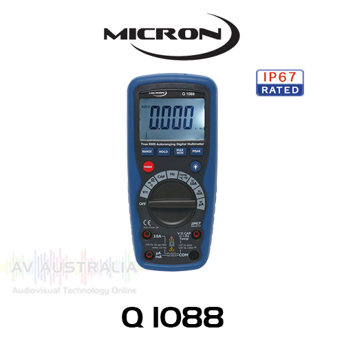 Micron Q1088 IP67 Waterproof True RMS Auto-Ranging Digital Multimeter