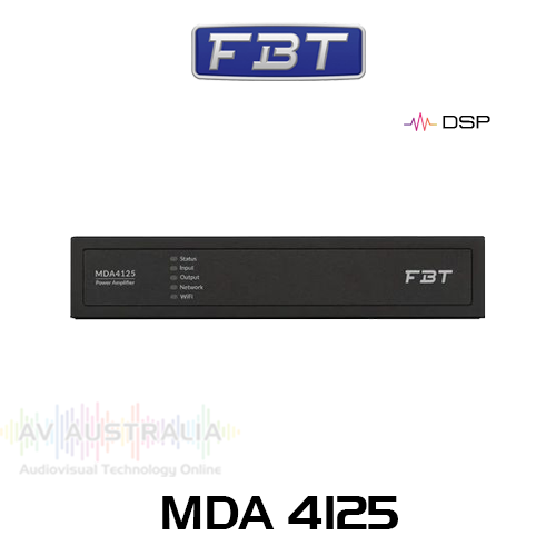 FBT MDA4125 4x 125W Class D Power Amplifier with DSP