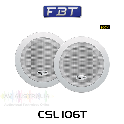 FBT CSL106T 5" Dual-Cone 100V In-Ceiling Speakers (Pair)