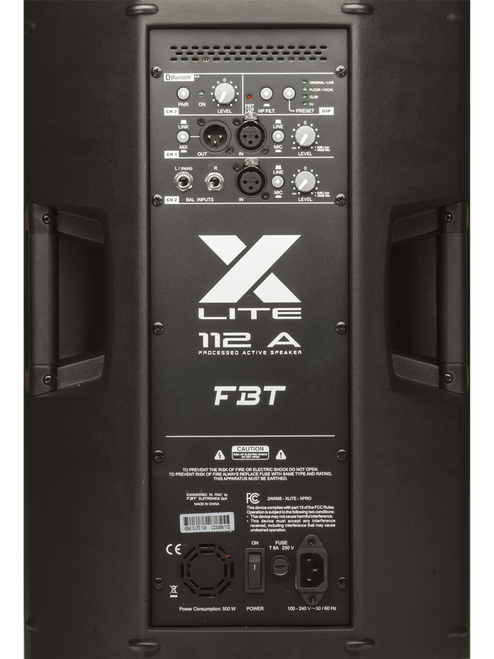 FBT X-Lite 112A 12" Processed Active Speaker with Bluetooth (Each)