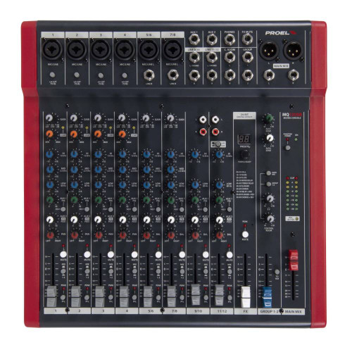 Proel MQ12USB 12-Channel PA Mixer with FX and USB