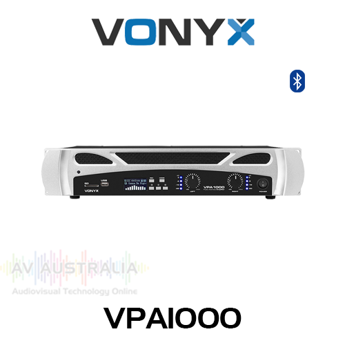Vonyx VPA1000 2 x 500W Stereo Power Amplifier with Bluetooth/MP3