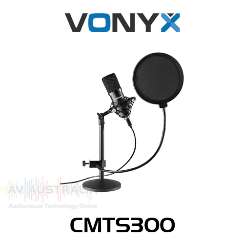 Vonyx CMTS300 USB Studio Microphone Set with Tabletop Stand